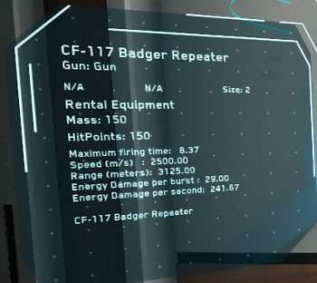 MtheFGames.de | Star Citizen | Laser Repeater CF-117 Badger Repeater  | © Cloud Imperium Games & Co.